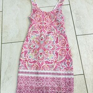 Chelsea & Violet Pink and White Patterned  Dress